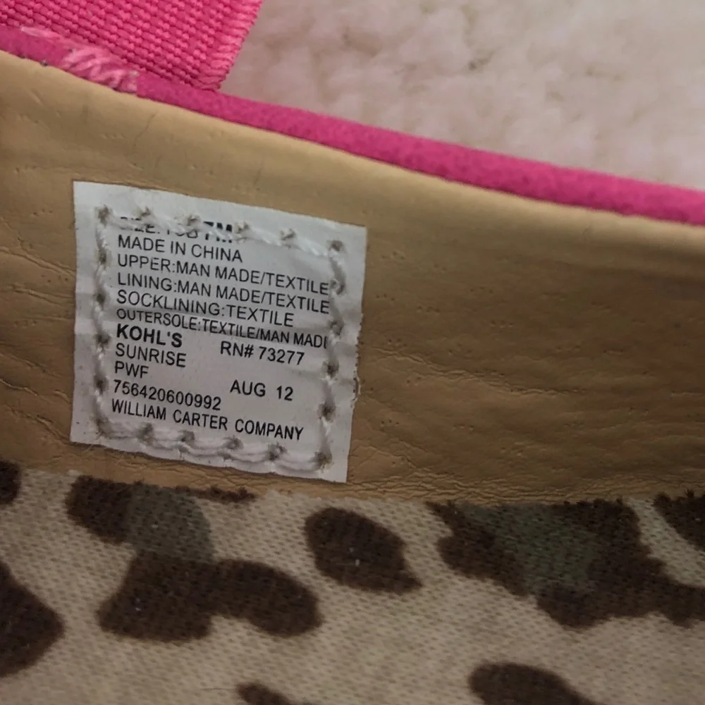 Carter Pink Faux Leather Mary Janes Sz 7